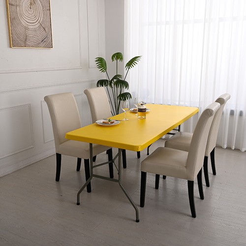 Rectangle Table Cover Waterproof Elastic Fit Tablecloth PVC Oil Proof Protector - Picture 13 of 27