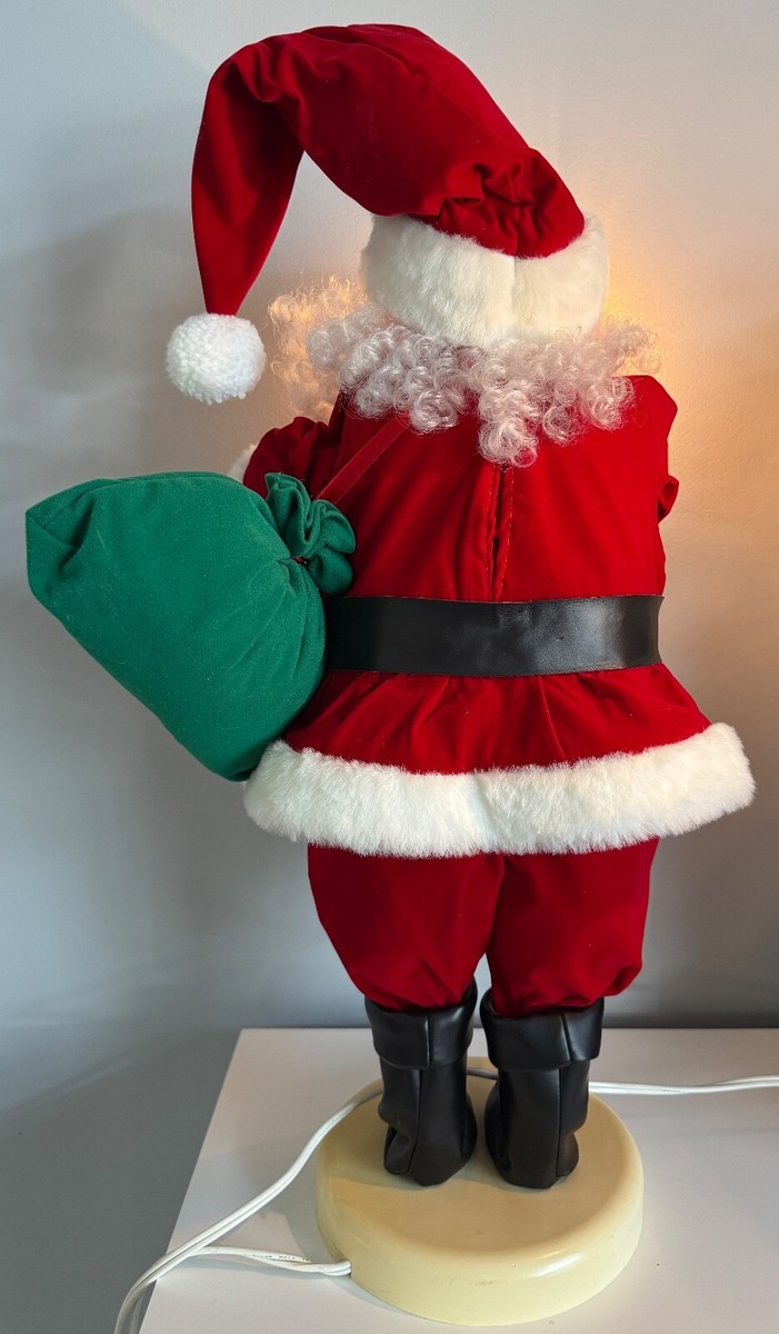 VINTAGE Rennoc Animated Moving Illuminated Santa & Mrs Claus 24
