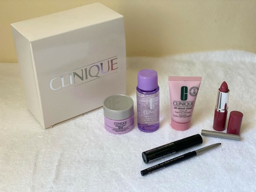 CLINIQUE 6PC SET LIPSTICK / EYELINER / MASCARA / MAKEUP REMOVER / ANTI-AGE CREAM - Picture 3 of 4