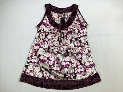 Womens Lisa D Pink Floral Sleeveless Top Size 3 NEW