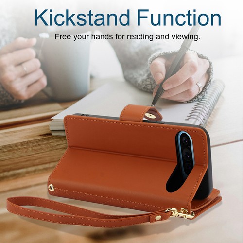 For Google Pixel 9A/9Pro XL/9Pro/9/8/7 PU Leather Flip Stand Zipper Wallet Case - Picture 12 of 89