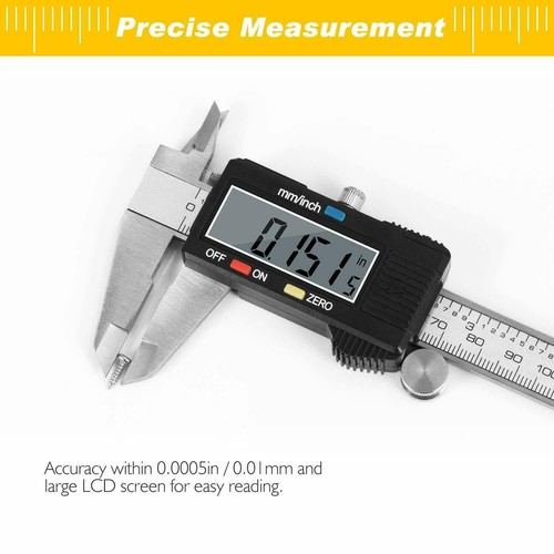 Stainless Steel Digital Caliper Vernier Micrometer Electronic Ruler Gauge Meter - Picture 8 of 9