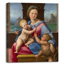 Raffaello Madonna 3 design quadro stampa tela dipinto telaio arredo casa
