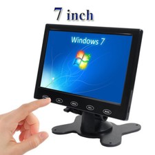 7 Inch HDMI VGA Monitor with Speaker Ultra Thin Design, Touch Buttons  Adapter
