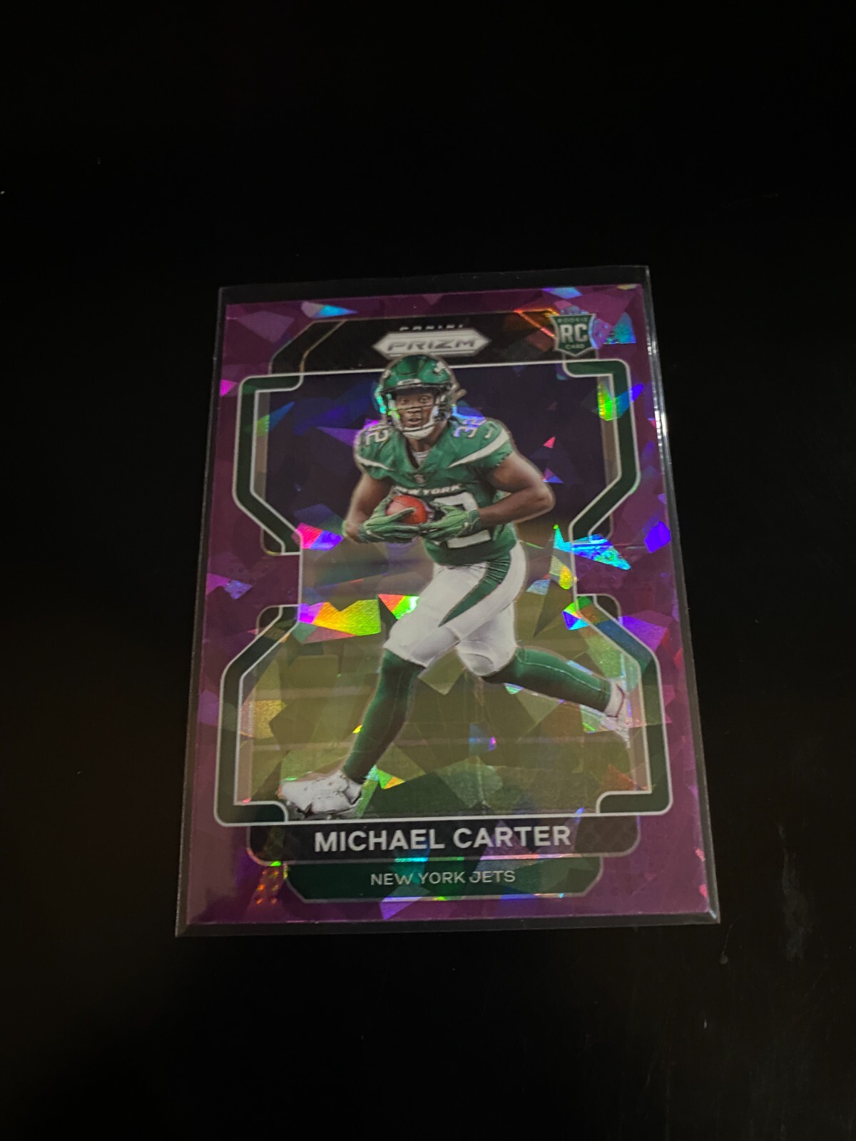Michael Carter 2021 Panini Prizm Purple Ice Prizm /225 RC Jets 365 PWE