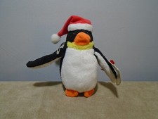 TY JINGLE BEANIE ZERO THE PENGUIN SANTA PLUSH ORNAMENT CB2561 