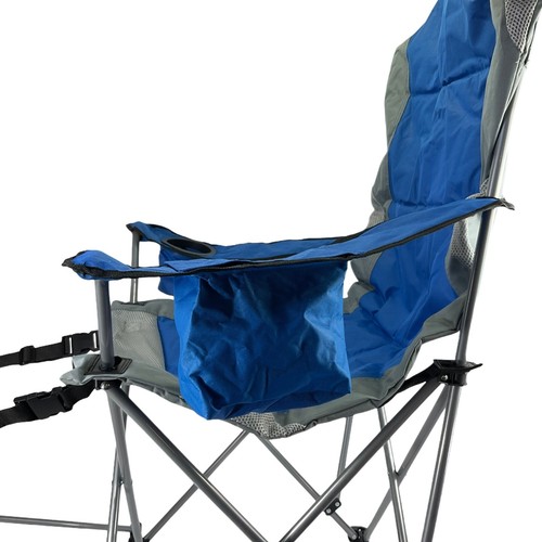 Wakeman Outdoors Camping Chair 300 lb Capacity Recliner Quad Cup & Cooler New - Picture 4 of 11