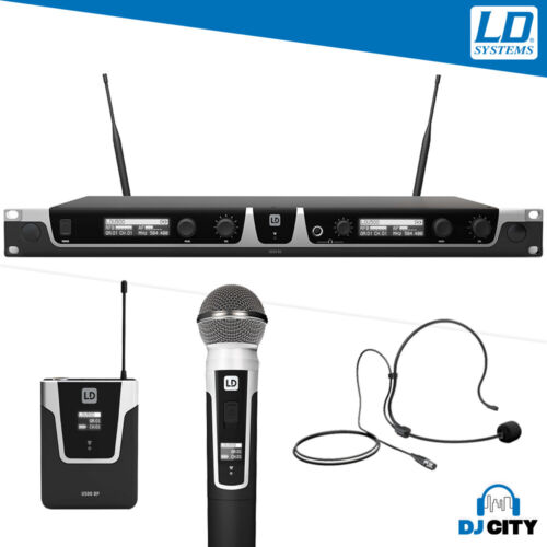 LD Systems U506 HBH2 Dual Wireless Microphone Live Stage Headset + Handheld Mic - Picture 1 of 12