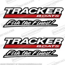 Fits Bass Tracker Boats Fish the Finest Boat Hull Decal (set of 2)