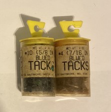 Holland 3 5/8 Blued Tacks 2oz NOS 4 7/16 1 oz Open Box, Upholstery