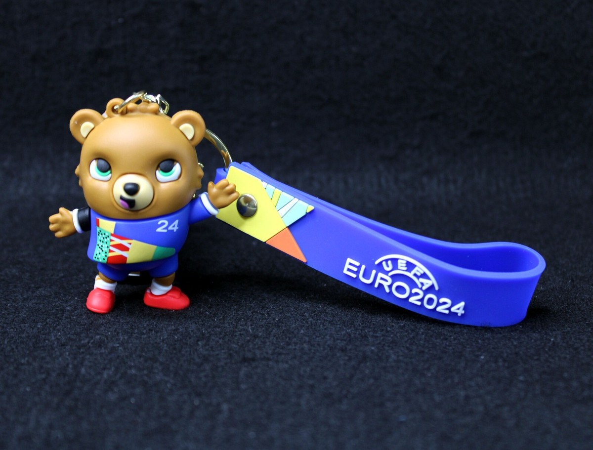Euro 24 Albärt Peluche à poils longs avec casquette de l'Allemagne, 35 cm