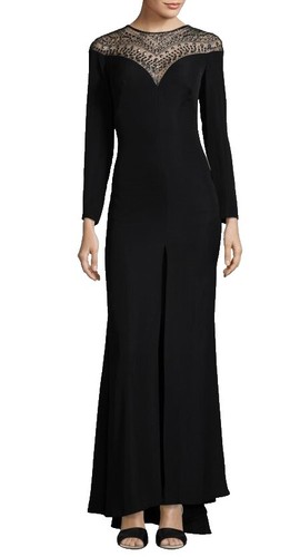 tadashi black and gold dress Tadashi Shoji Size 8P Black Tan Floral Dress – Alaskan Dames main image 1