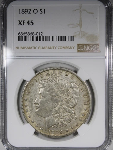 1892-O Morgan Dollar NGC XF45 Original Crusty Better Date $1