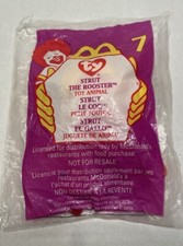 1999 McDonalds TY TEENIE BEANIE BABY 7 STRUT THE ROOSTER