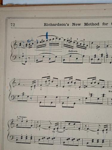 1850's RICHARDSON'S NEW METHOD Piano Forte Instructional Antique Music Book - Picture 14 of 17
