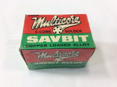 Vintage NOS 1 Lb Roll of SAVBIT Multicore 5 Core Solder 366 FLUX, Copper Loaded