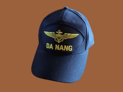 DA NANG HAT WITH GOLD NAVY PILOT WINGS MILITARY OFFICIAL BALL CAP  MADE