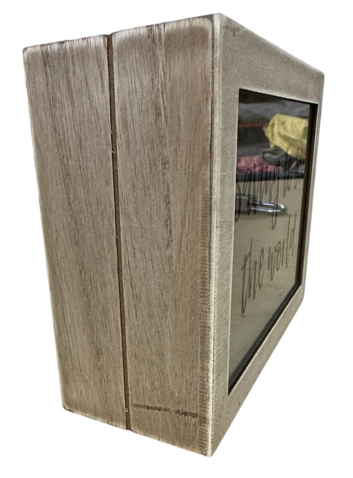 Saving To See The World Piggy Bank Great Gift Travel Map Suitcase Money