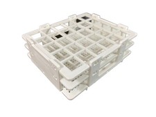 BEL-ART Plastic No-Wire Test Tube Half Rack Holder 13-16mm 5x6 30-Place 