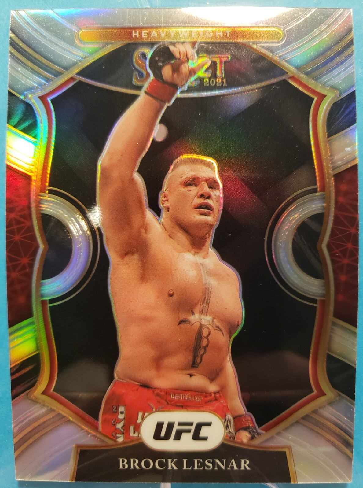 2021 PANINI SELECT CONCOURSE UFC #18 BROCK LESNAR - SILVER PRIZM