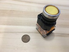 1 pcs Yellow momentary push button switch 22mm normally open closed n/o n/c C25