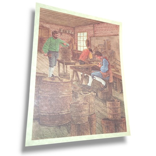 11 Zoll x 14 Zoll 1936 Zweihundertjahrfeier 1976 früher amerikanischer Handwerker Farbdruck - Bild 5 von 8