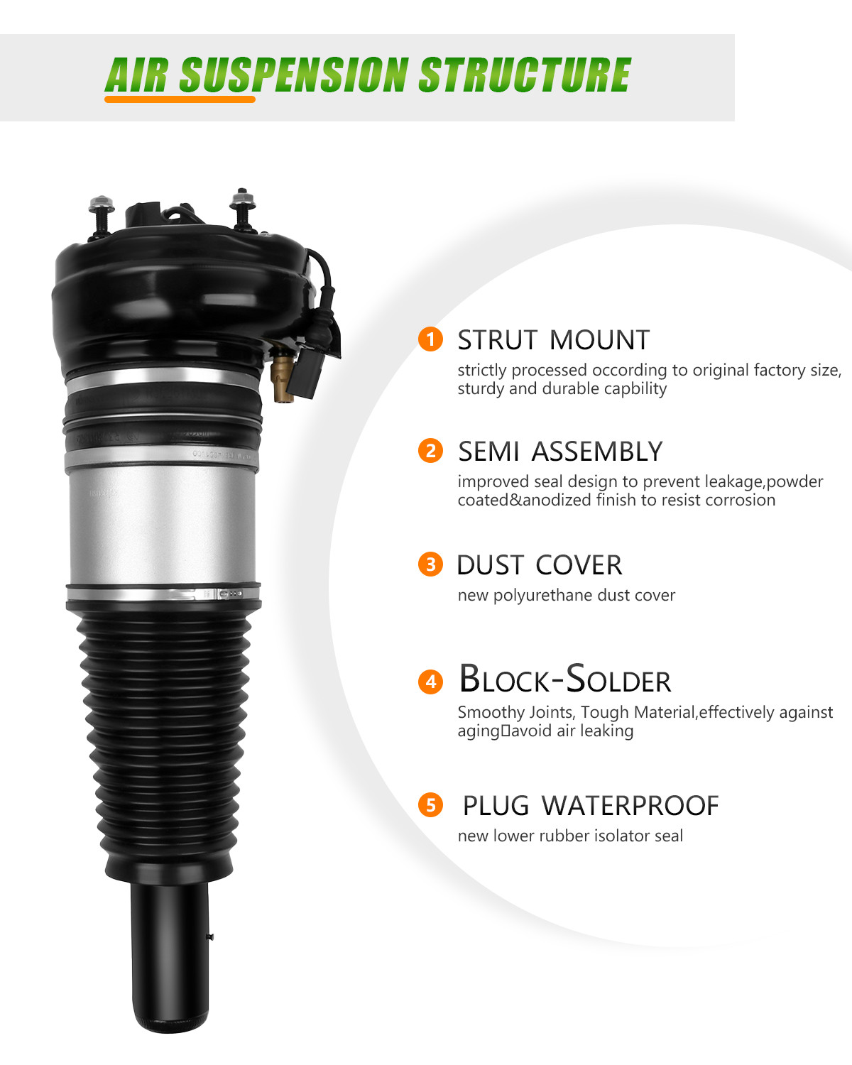 Front Pair Suspension Air Struts Fits Audi A6 C7 A7 A8 D4,  Bentley Mulsanne