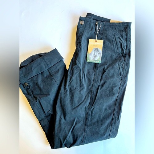 Royal Robbins Women's 6 Long Discovery III Pants Black Outdoor Hiking UV 50