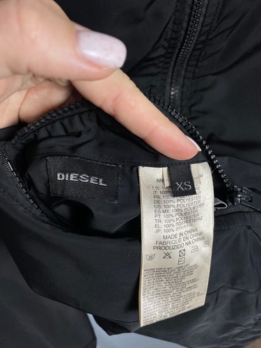 Diesel Vintage Mens Punk Logo REVERSIBLE Jacket Size XS - Picture 8 of 11