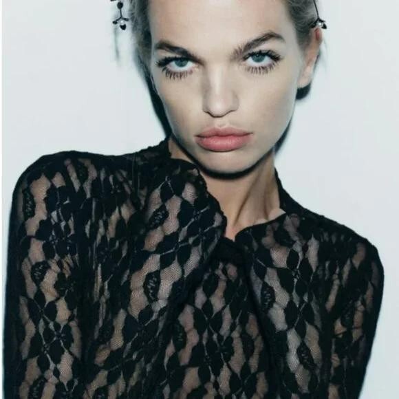 ZARA BLACK LACE BODYSUIT eBay