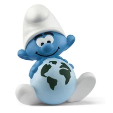 NEW Schleich 20844 Taking care of Earth Smurf Smurfs Smurf 2023 Schtroumpf toy
