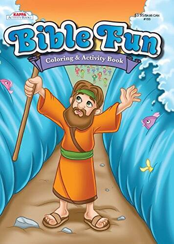 Bible Fun Coloring Activity Book-Moses parting the Red Sea - Paperback - GOOD - Picture 1 of 1