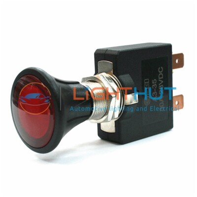 12V 50A Heavy Duty Red Illuminated Push Pull On Off Switch classic car ...