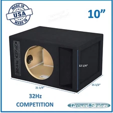 10" Single Ported / Vented Sub Box Subwoofer Enclosure Speaker Box 32Hz