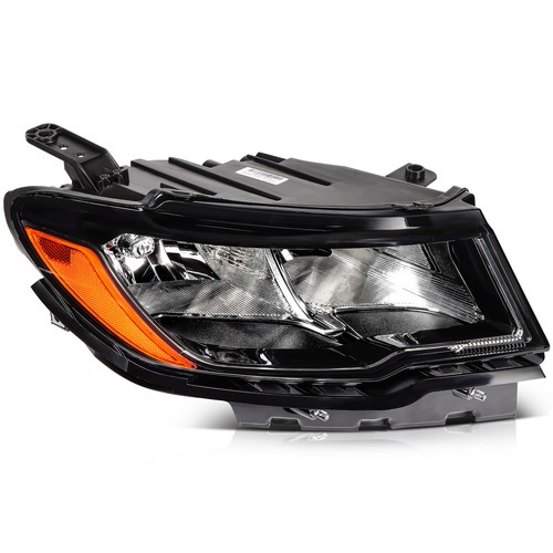 Black Housing Headlights Assembly For 2017-2021 Jeep Compass Left Right Pair - Picture 3 of 9