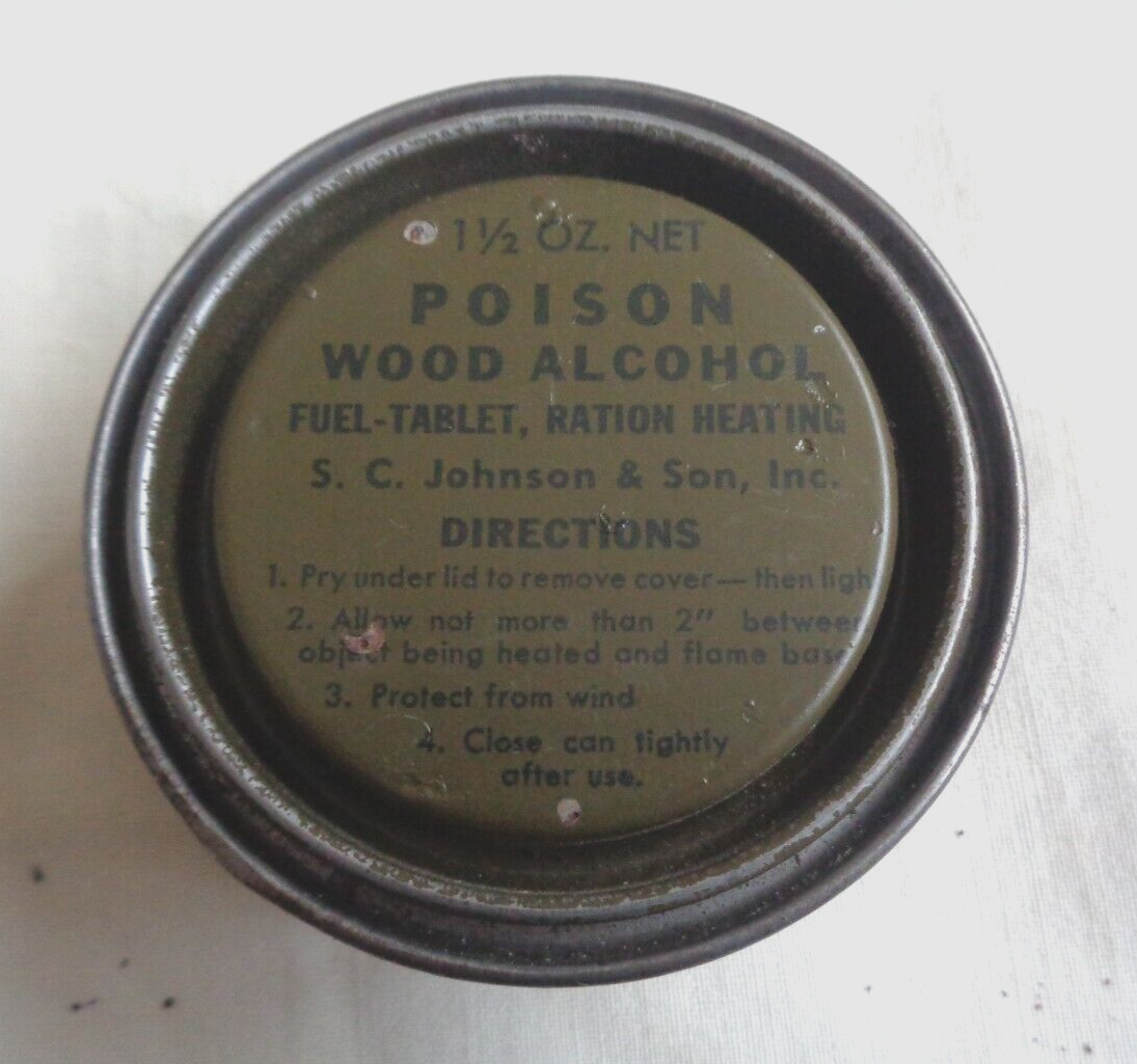 Original WW2 US Wood Alcohol Fuel Tablets Tin eBay
