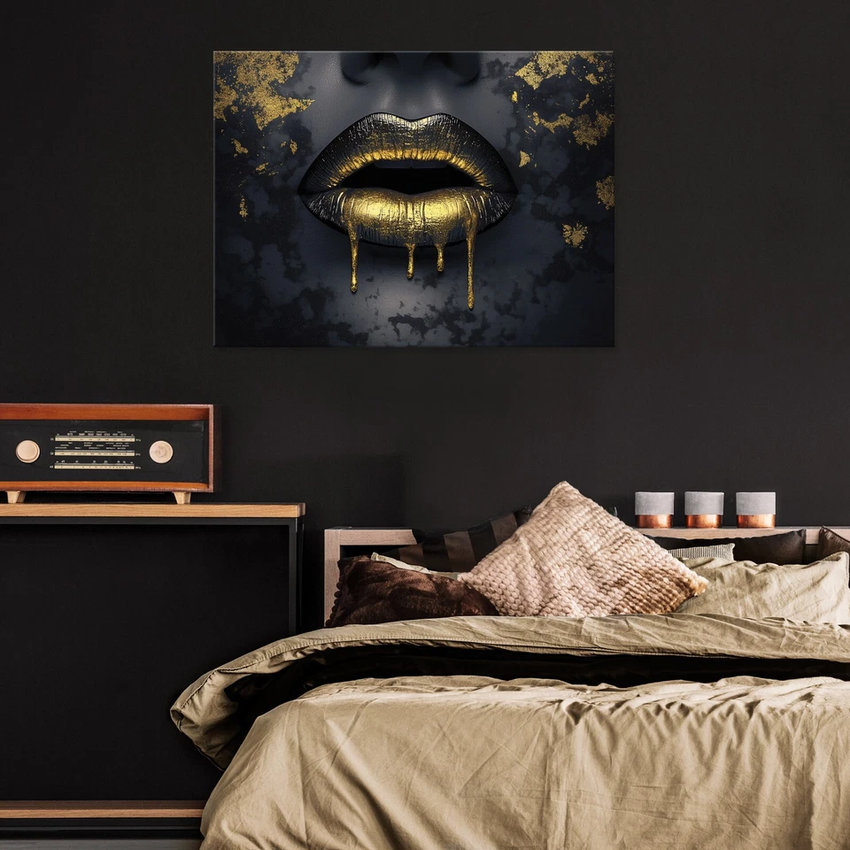 Leinwand Bilder Abstrakt Frau Schwarz Wandbilder Groß Leinwandbild XXL Bilder - Bild 2 von 4