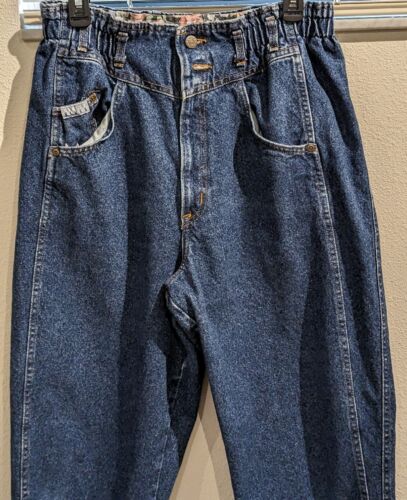 Vintage 1980s Sunset Blues Mom Jean Acid Wash Denim High Waist Pleated - Size 11 - Afbeelding 1 van 13