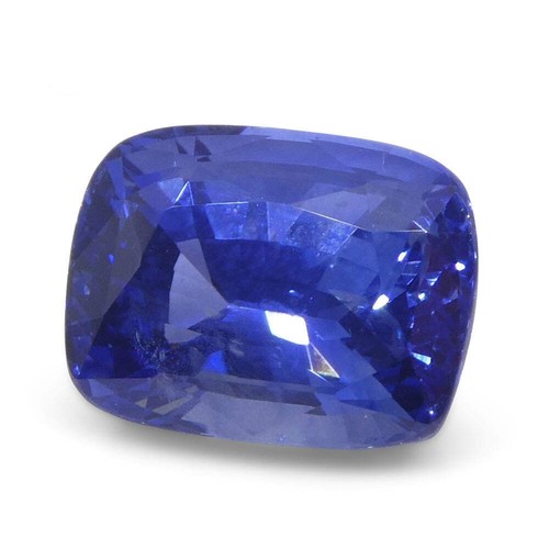 Cuscino 3,36 ct zaffiro blu certificato GIA Sri Lanka - Foto 6 di 24