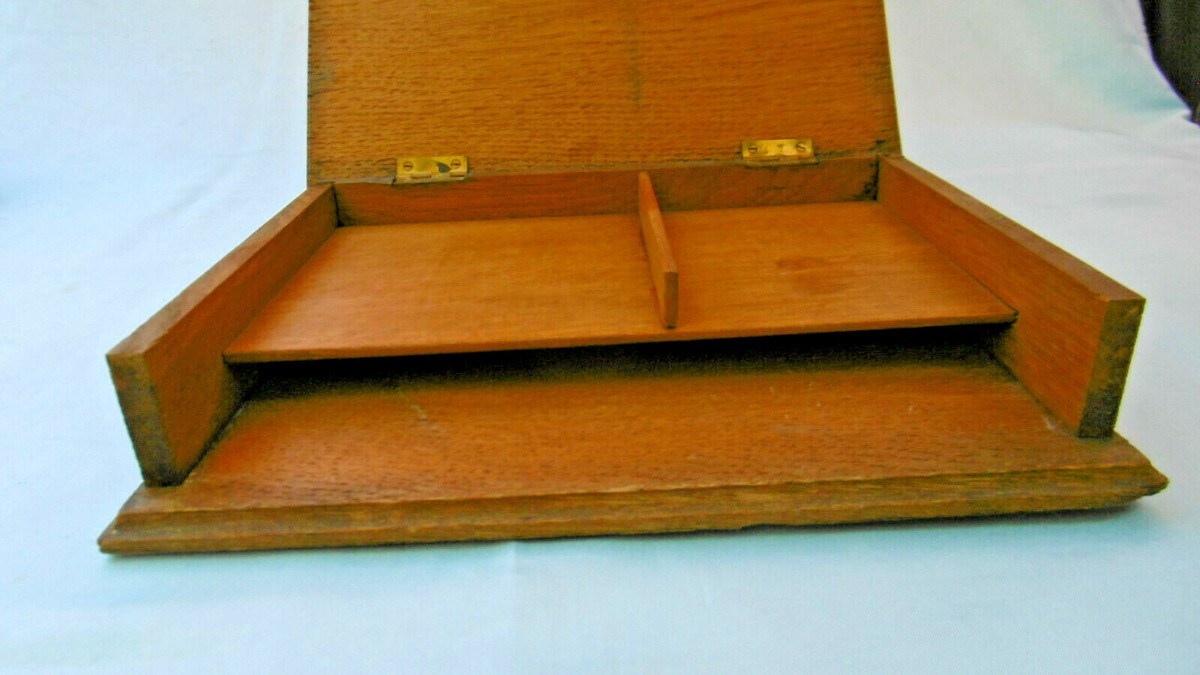 BOITE PLUMIER BOITE A COURRIER BOIS jus de grenier déco Bureau