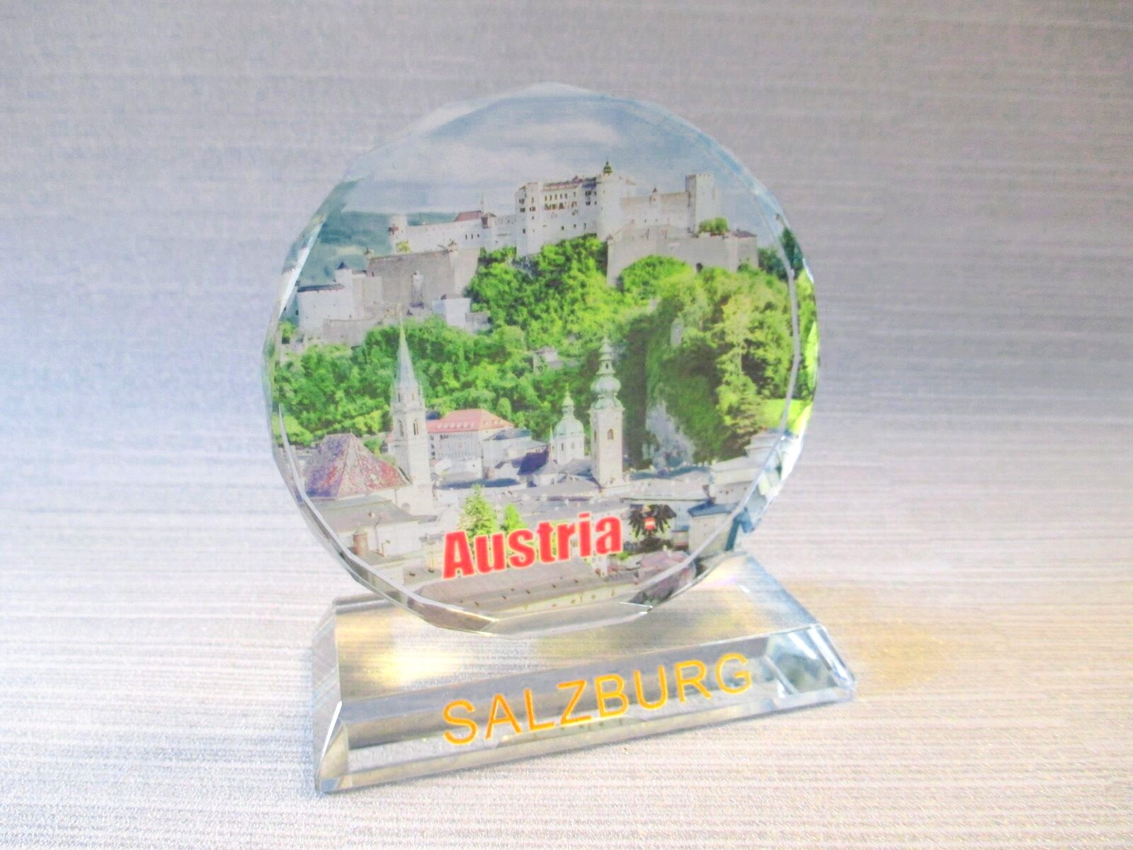 Salzburg Austria Glass Picture Souvenir Austria New with Gift Box