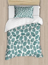 Image of Pine Cone Duvet Cover Set Botanical Woodland Theme
