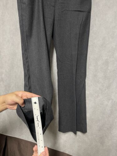 Theory Pants Women 4 Gray Flannel Academia Career Dressy Slacks Bootcut W30x29L - Picture 4 of 13