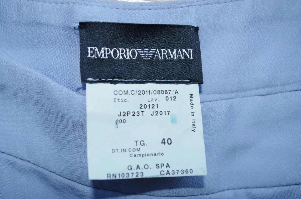 EMPORIO ARMANI sz 40 WOMENS SHORTS SILK SHORT SUMMER SOLID PURPLE FLAT FRONT NEW - Image 3 of 4