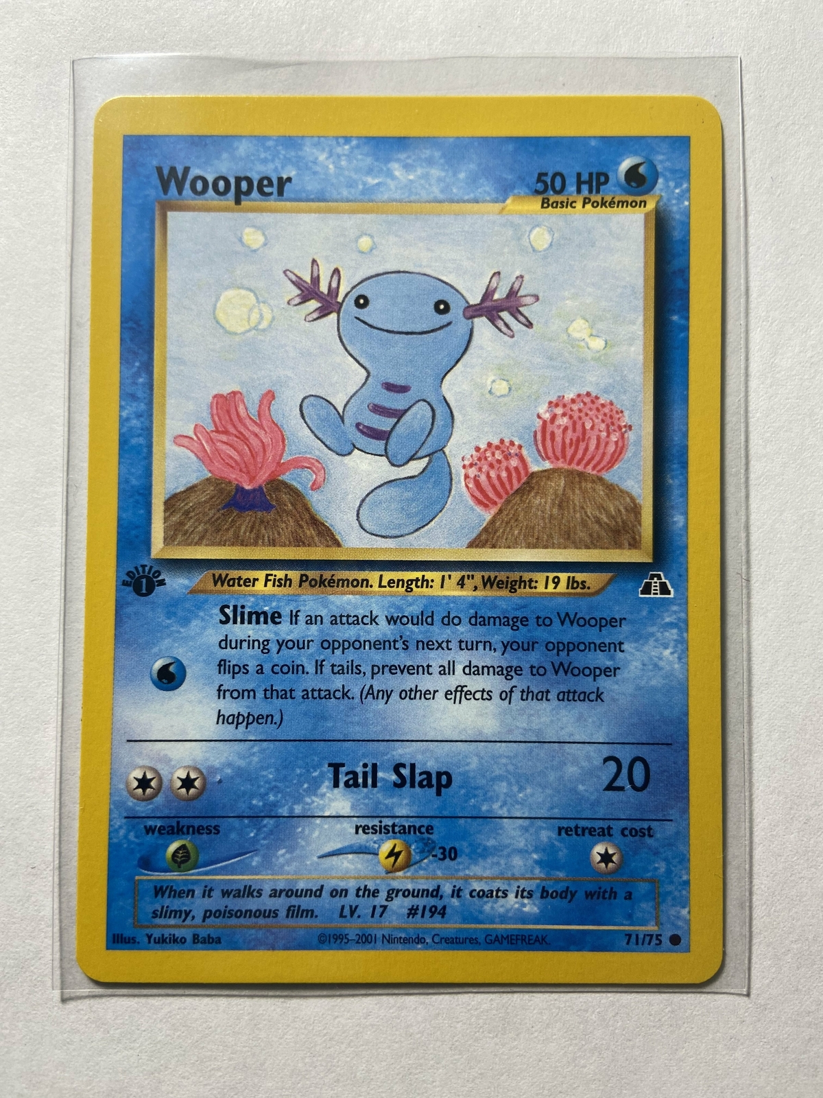 Wooper Neo Discovery 1st Edition 71/117 Near Mint English
