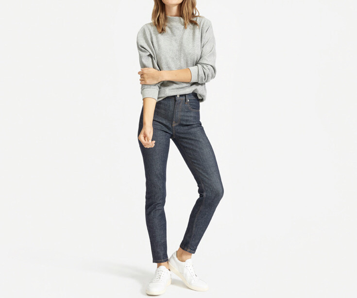 Купить Everlane High Rise Regular Blue 