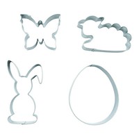 4Er Set Hase Ei Schmetterling Schaf Ostern Edelstahl Ausstecher Keksausstecher