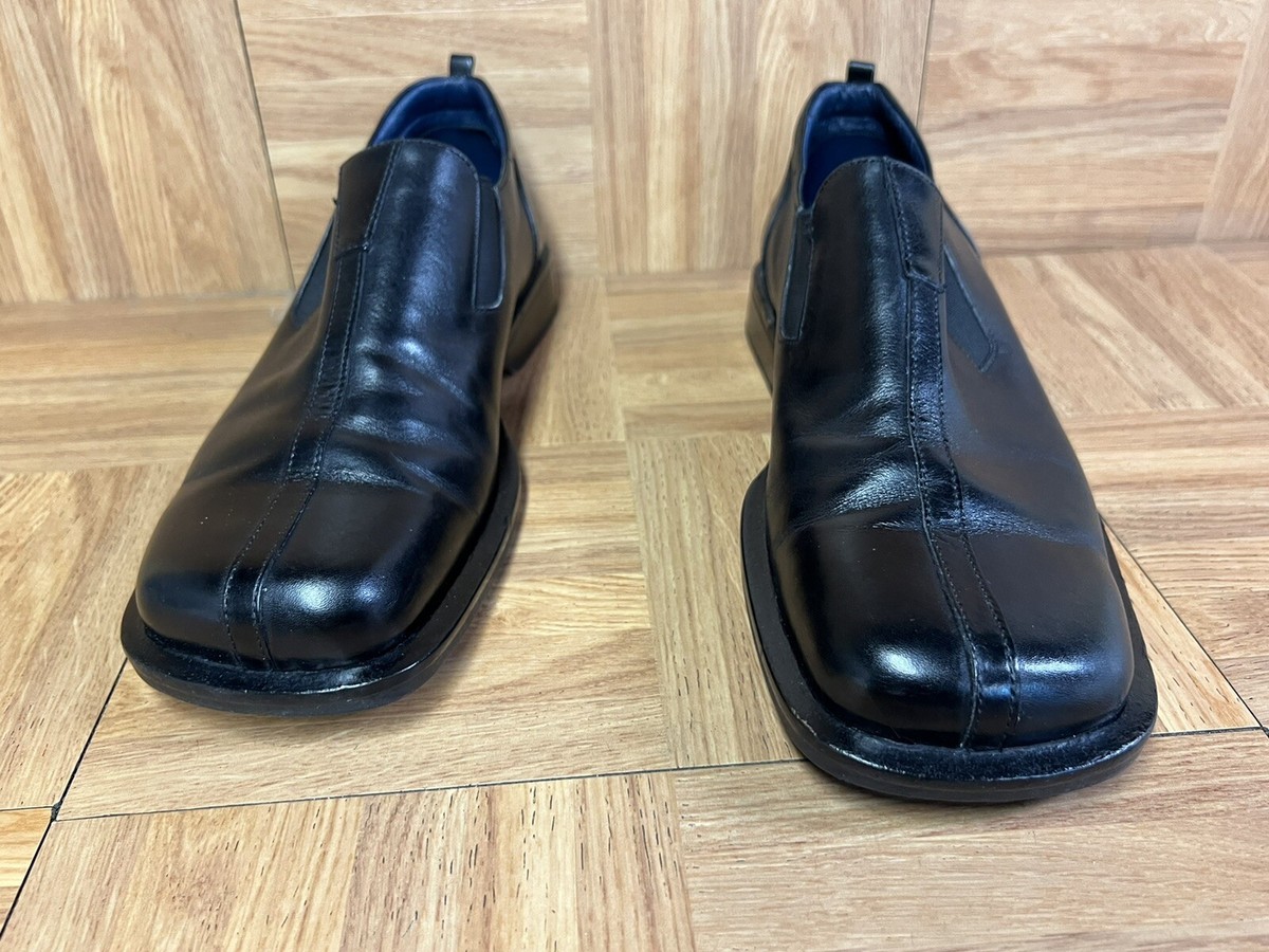 Balcony Bucci Split-toe Loafers VTG Bacco Bucci Split Toe Slip On Loafer Black Leather Sz 8  main image 2