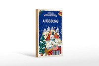 Holzschild WeihnachtsgrüßE Augsburg Geschenk Deko Schild 12X18 Cm