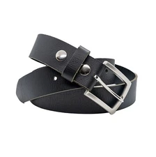 1.5" Men's Full Grain Buffalo Leather Belt- Stainless Steel Buckle - USA Made